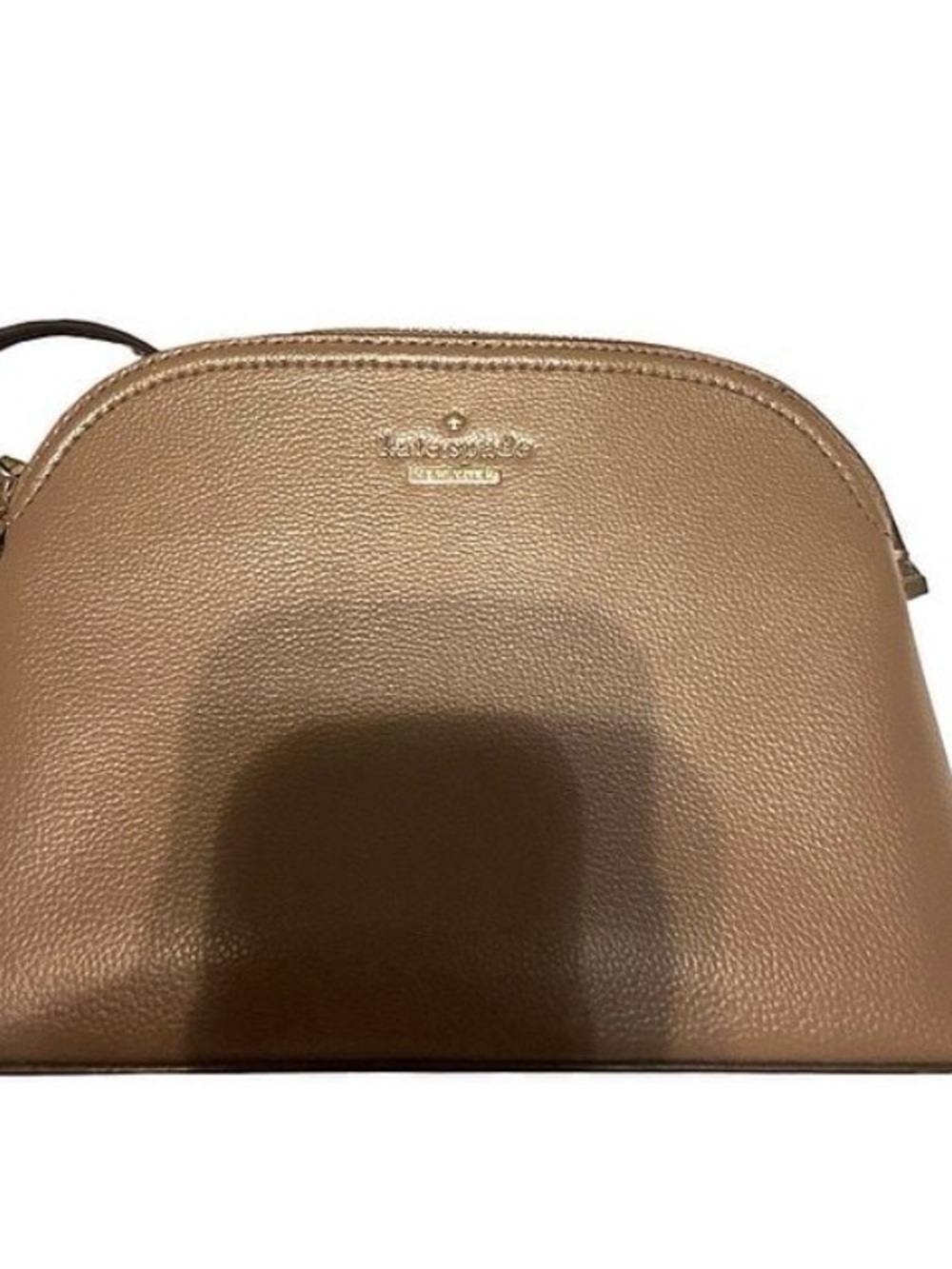 kate spade metallic taupe dome crossbody bag